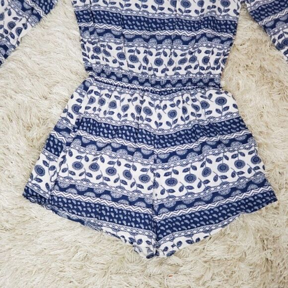 Miss Love Women's Jumpsuit Romper Shorts Blue - Picture 5 of 6